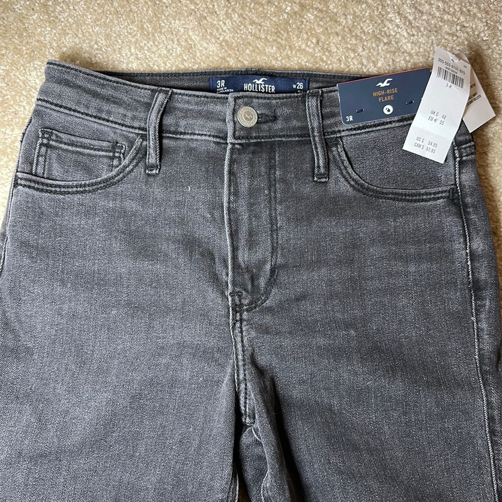 HOLLISTER High-Rise Flare Black Pants